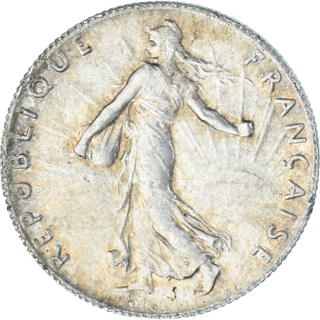 Moneda, Francia, Semeuse, 50 Centimes, 1919, Paris, EBC, Plata, KM:854