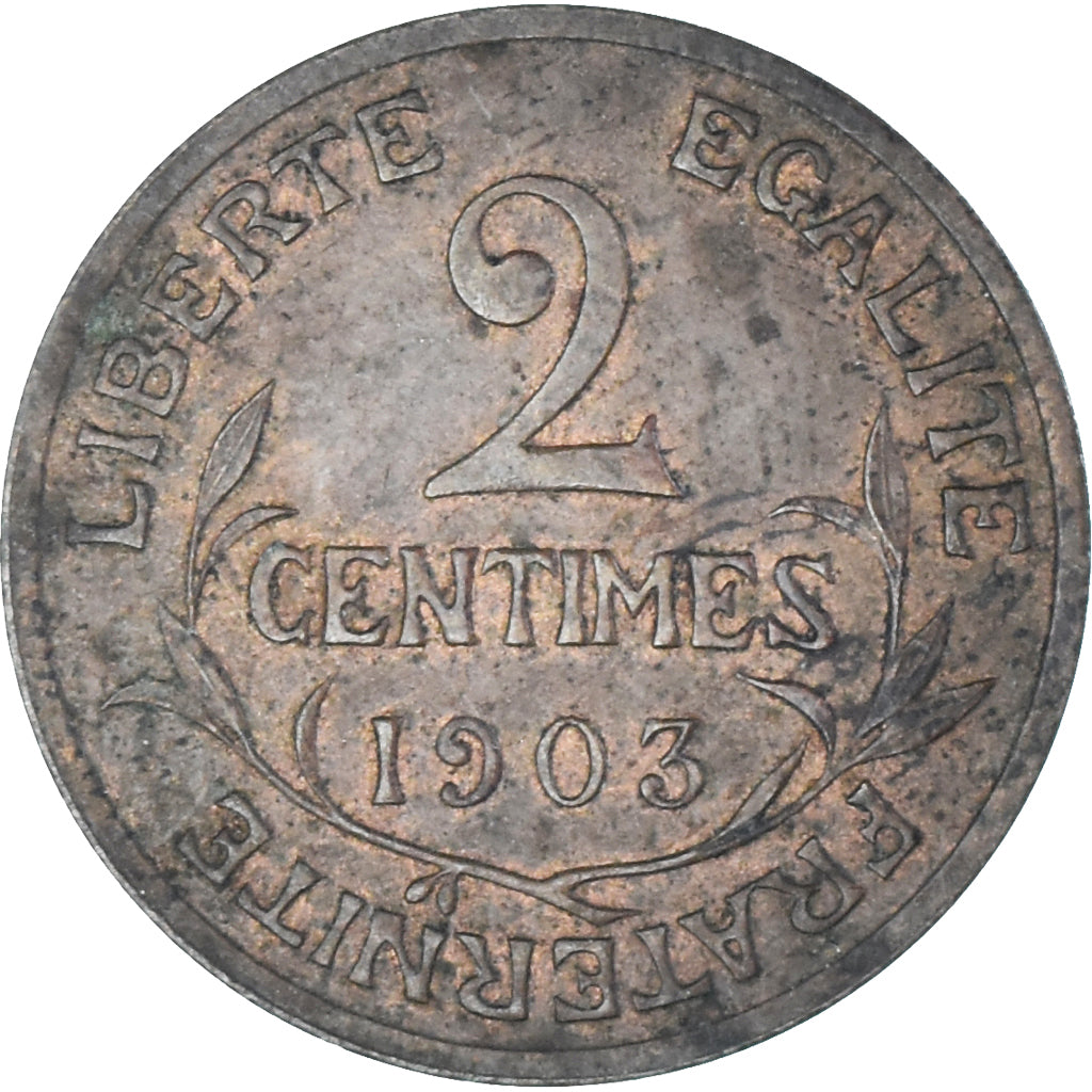 Moneda, Francia, Dupuis, 2 Centimes, 1903, Paris, EBC, Bronce, KM:841
