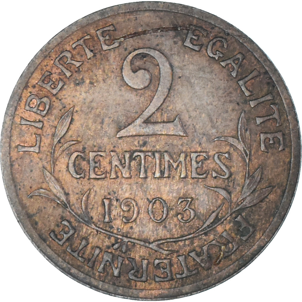 Moneta, Francja, Dupuis, 2 Centimes, 1903, Paris, EF(40-45), Brązowy, KM:841