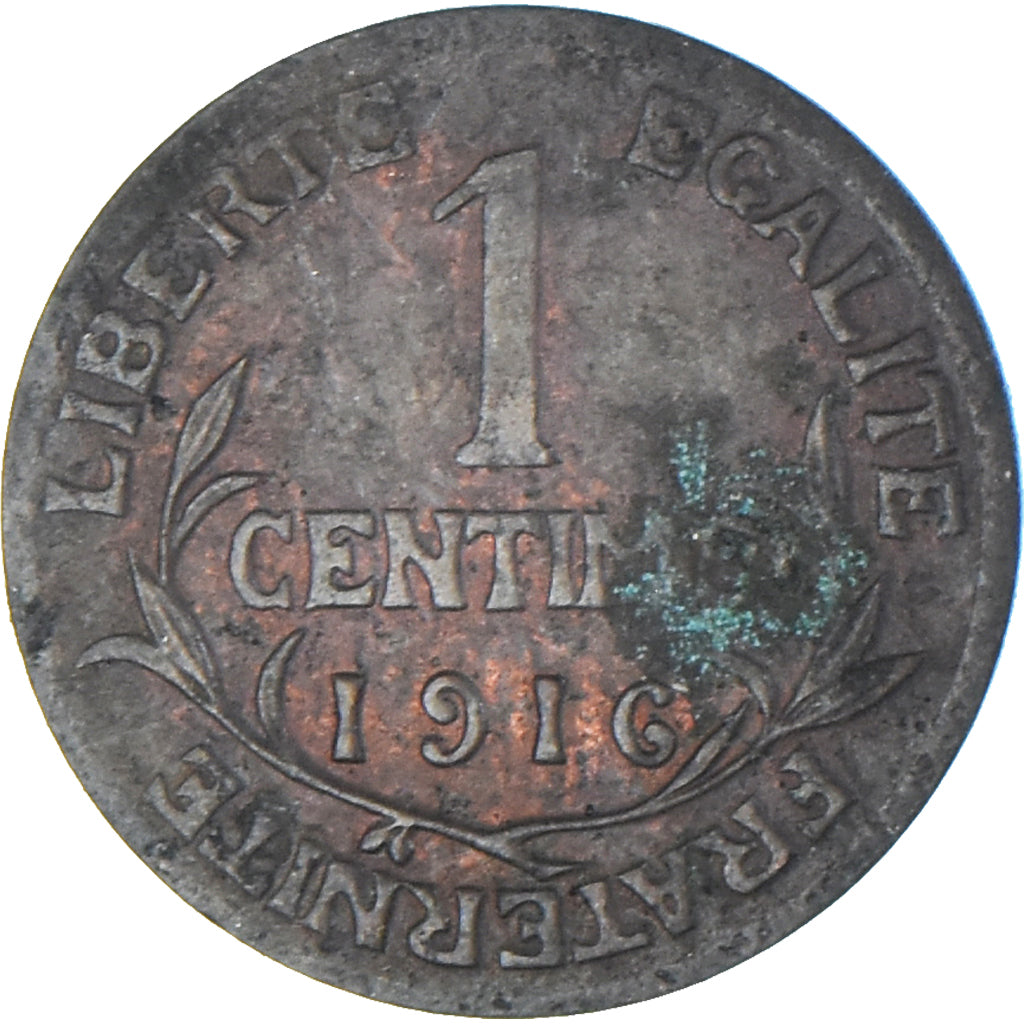 Moneta, Francia, Dupuis, Centime, 1916, Paris, MB, Bronzo, KM:840
