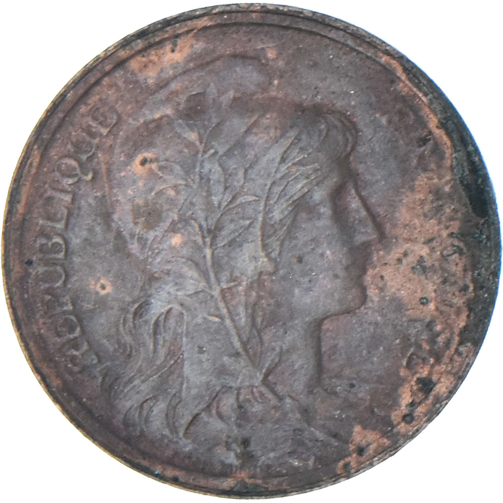 Munten, Frankrijk, Dupuis, Centime, 1913, Paris, ZF+, Bronzen, KM:840