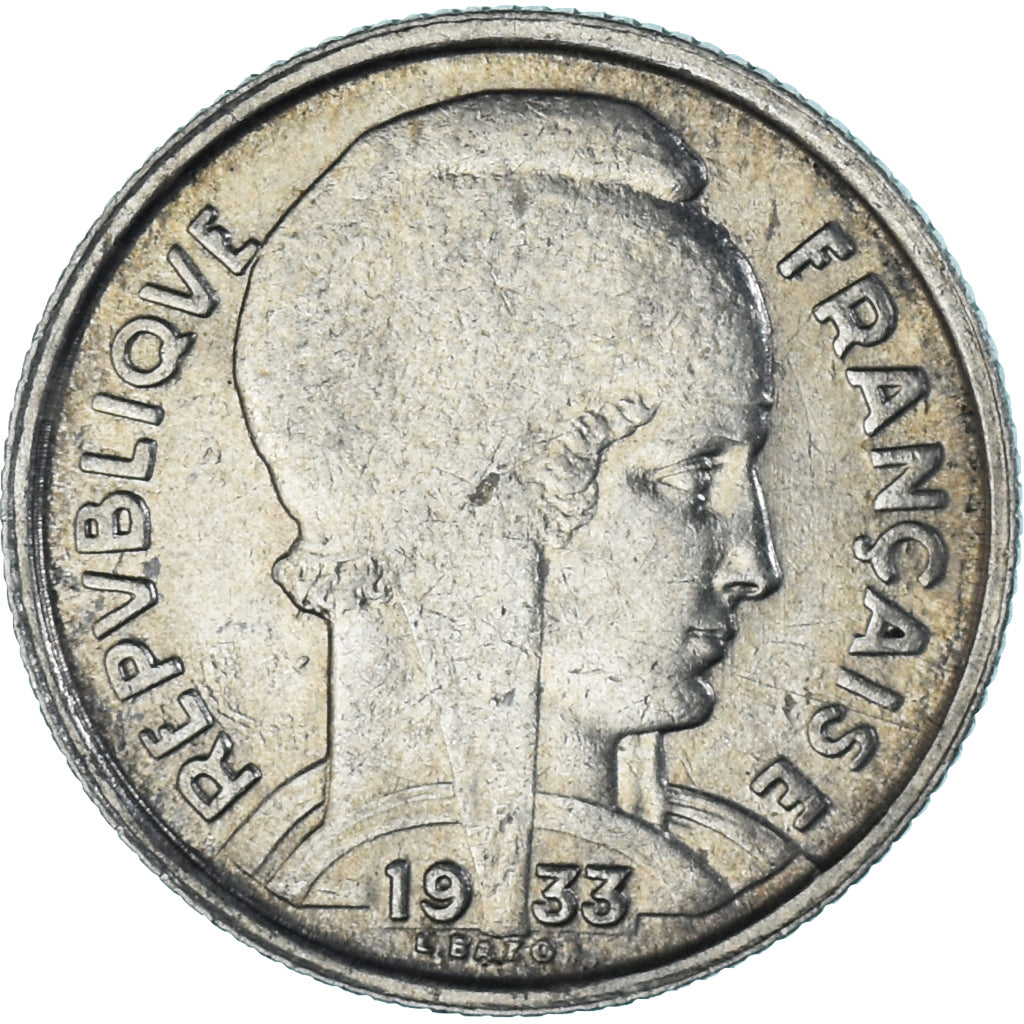Coin, France, Bazor, 5 Francs, 1933, Paris, MS(60-62), Nickel, KM:887