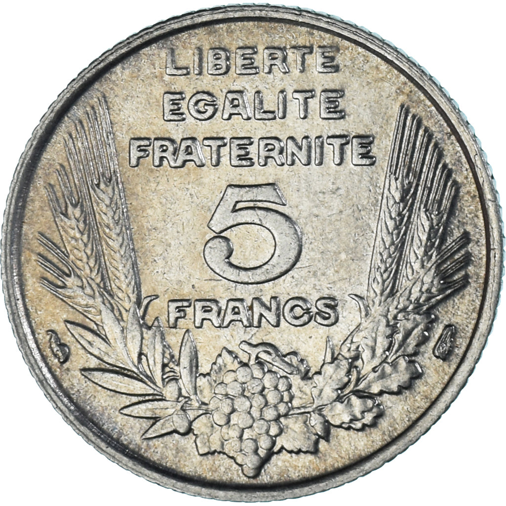 Coin, France, Bazor, 5 Francs, 1933, Paris, MS(60-62), Nickel, KM:887
