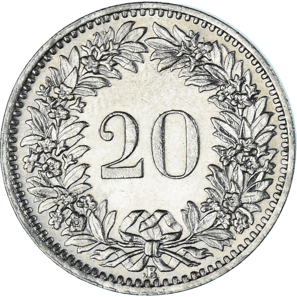 Monnaie, Suisse, 20 Centimes, 1909, Bern, SPL, Nickel