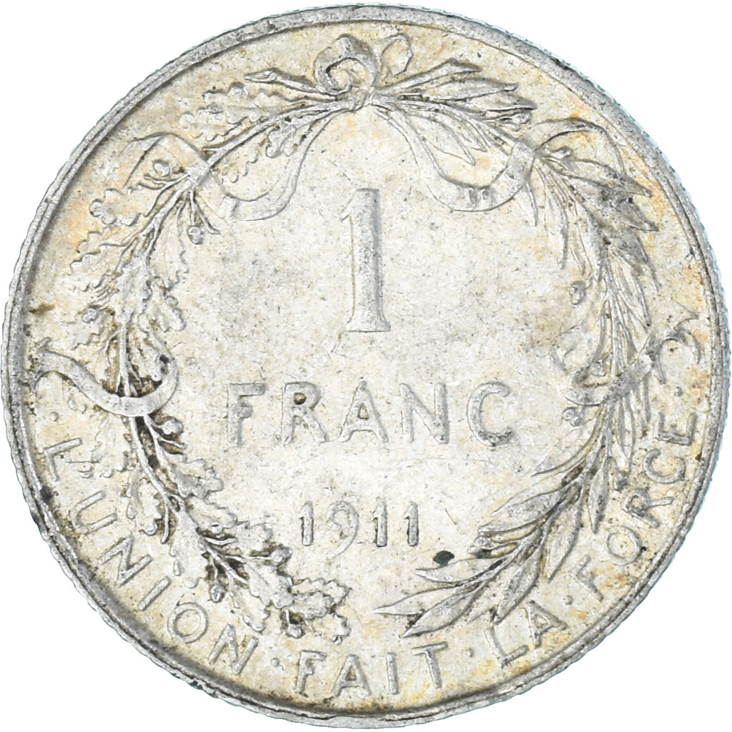 Monnaie, Belgique, Franc, 1911, TTB, Argent, KM:72