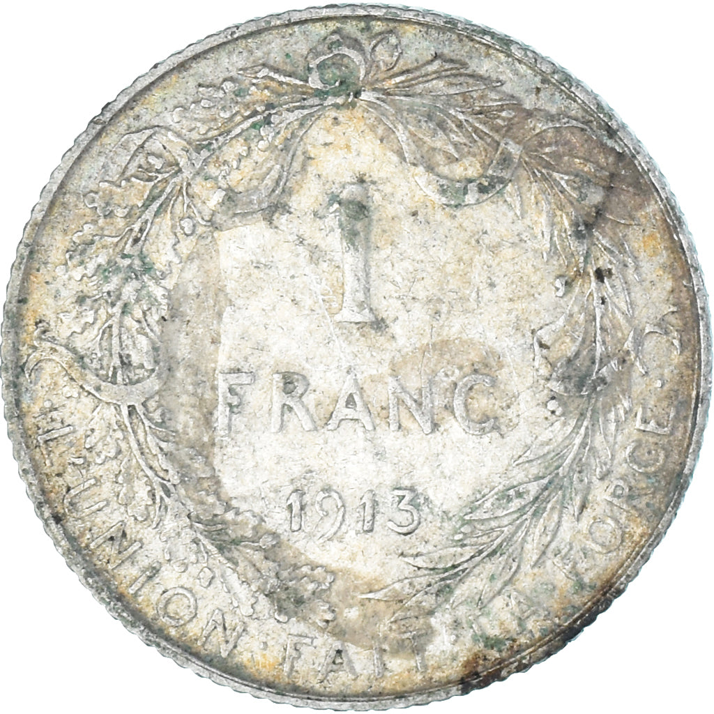 Munten, België, Franc, 1913, FR, Zilver, KM:72