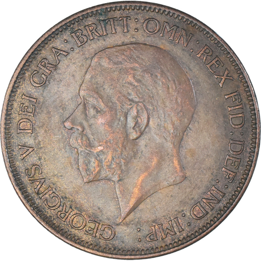 Coin, Great Britain, George V, Penny, 1928, AU(50-53), Bronze, KM:838