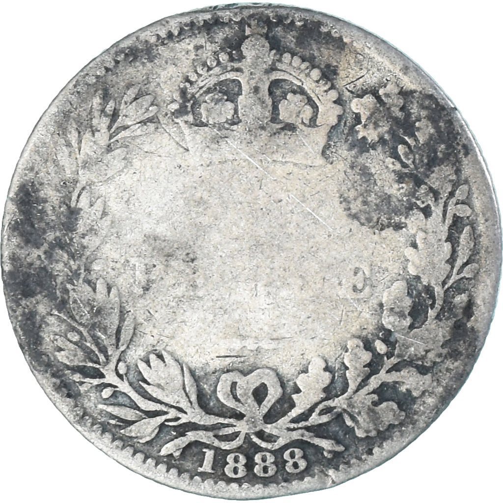 Coin, Great Britain, Victoria, 6 Pence, 1888, VF(20-25), Silver, KM:760