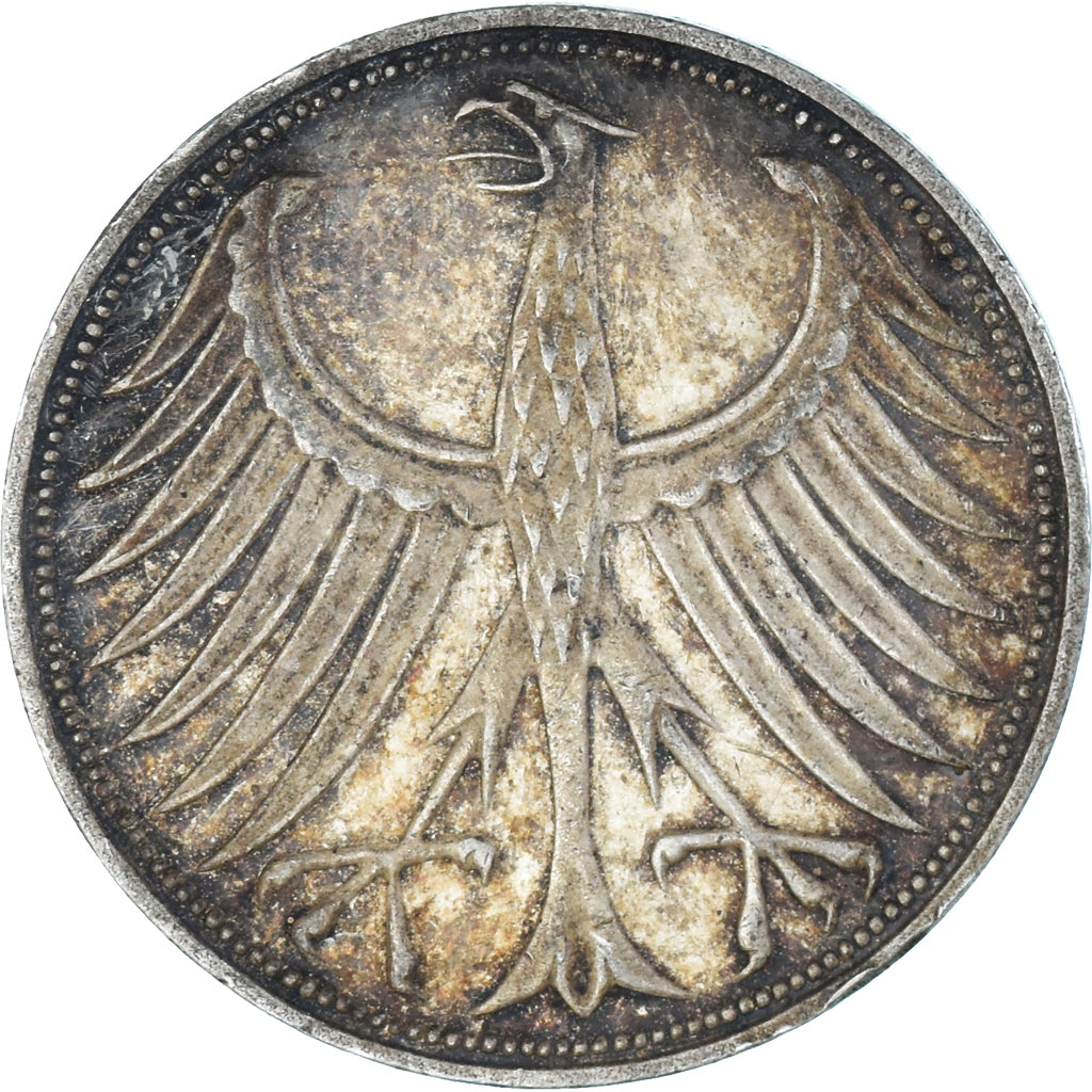 Coin, GERMANY - FEDERAL REPUBLIC, 5 Mark, 1974, Stuttgart, EF(40-45), Silver