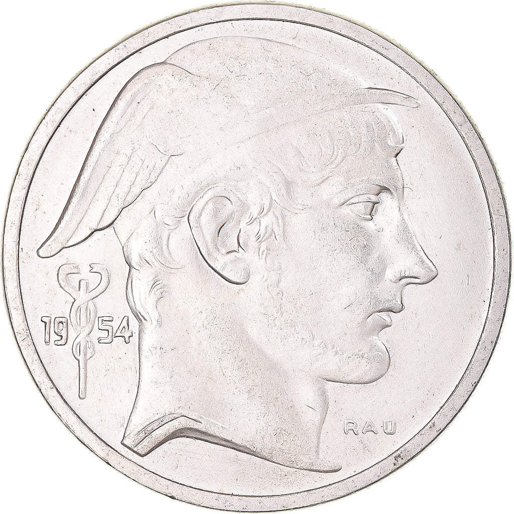 Coin, Belgium, 50 Francs, 50 Frank, 1954, MS(60-62), Silver, KM:136.1