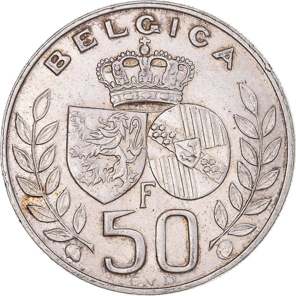 Munten, België, 50 Francs, 50 Frank, 1960, ZF+, Zilver, KM:152.1