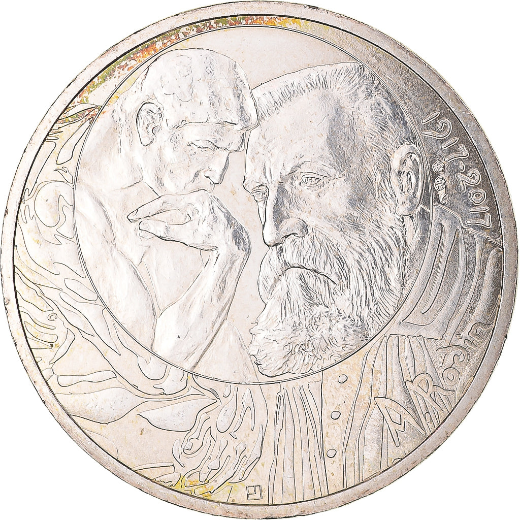 France, 10 Euro, 2017, Monnaie de Paris, Centenaire du décès d'Auguste Rodin
