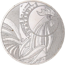 France, 10 Euro, 2015, Monnaie de Paris, Coq, MS(64), Silver