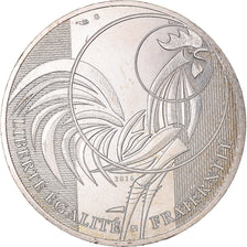 France, 10 Euro, 2016, Monnaie de Paris, Coq, MS(63), Silver