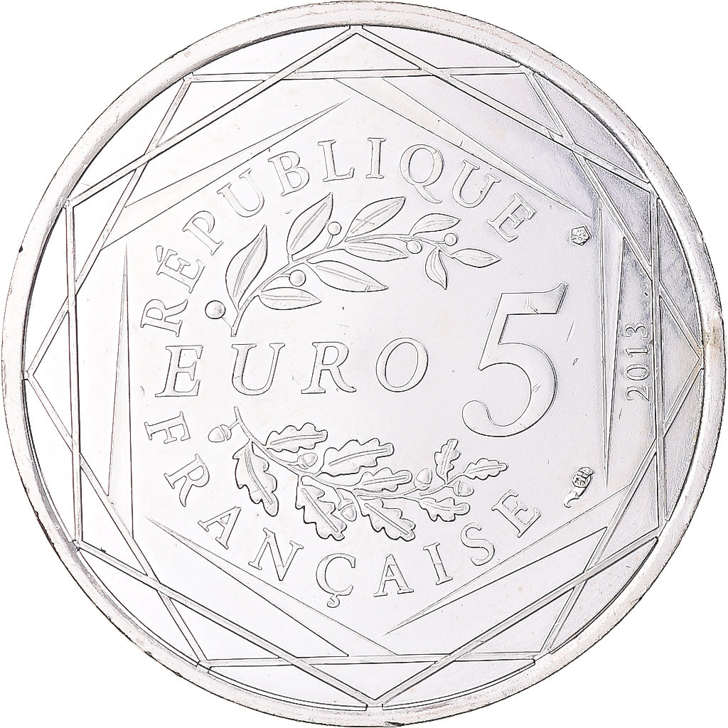 France, 5 Euro, 2013, Monnaie de Paris, Fraternité, MS(63), Silver