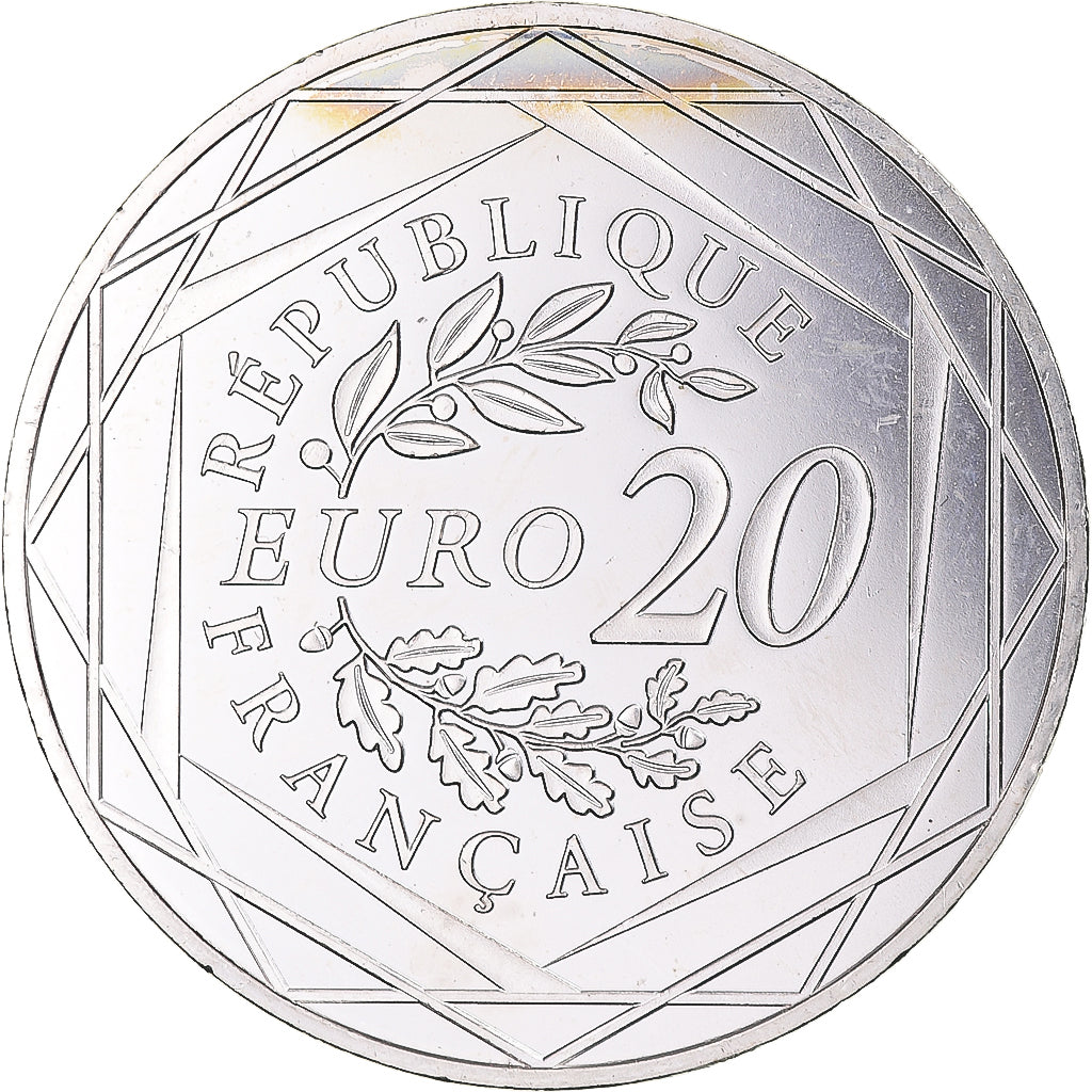 France, 20 Euro, Liberté, 2017, Monnaie de Paris, MS(64), Silver