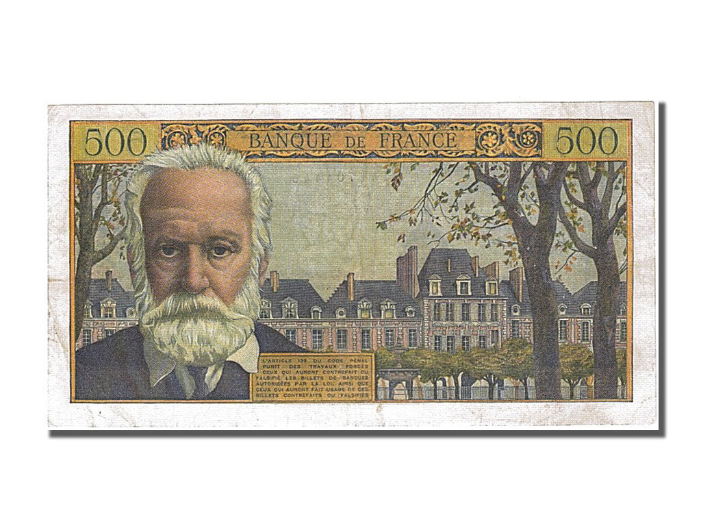 France, 500 Francs, 500 F 1954-1958 ''Victor Hugo'', 1955, KM #133a,...