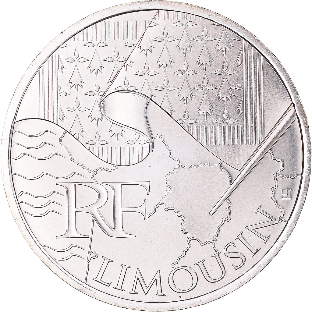 Francja, 10 Euro, Euros des régions, 2010, Monnaie de Paris, Limousin