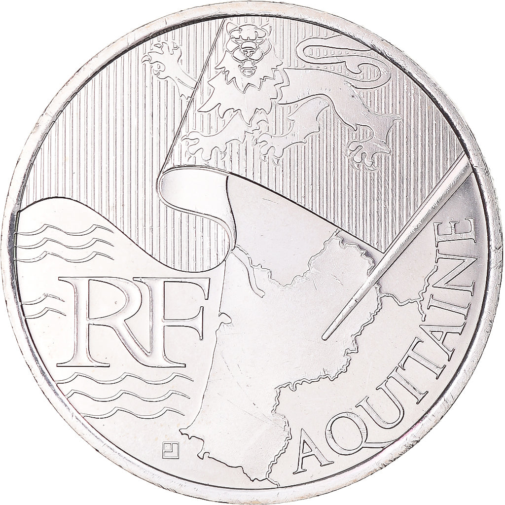 Frankreich, 10 Euro, Euros des régions, 2010, Monnaie de Paris, Aquitaine