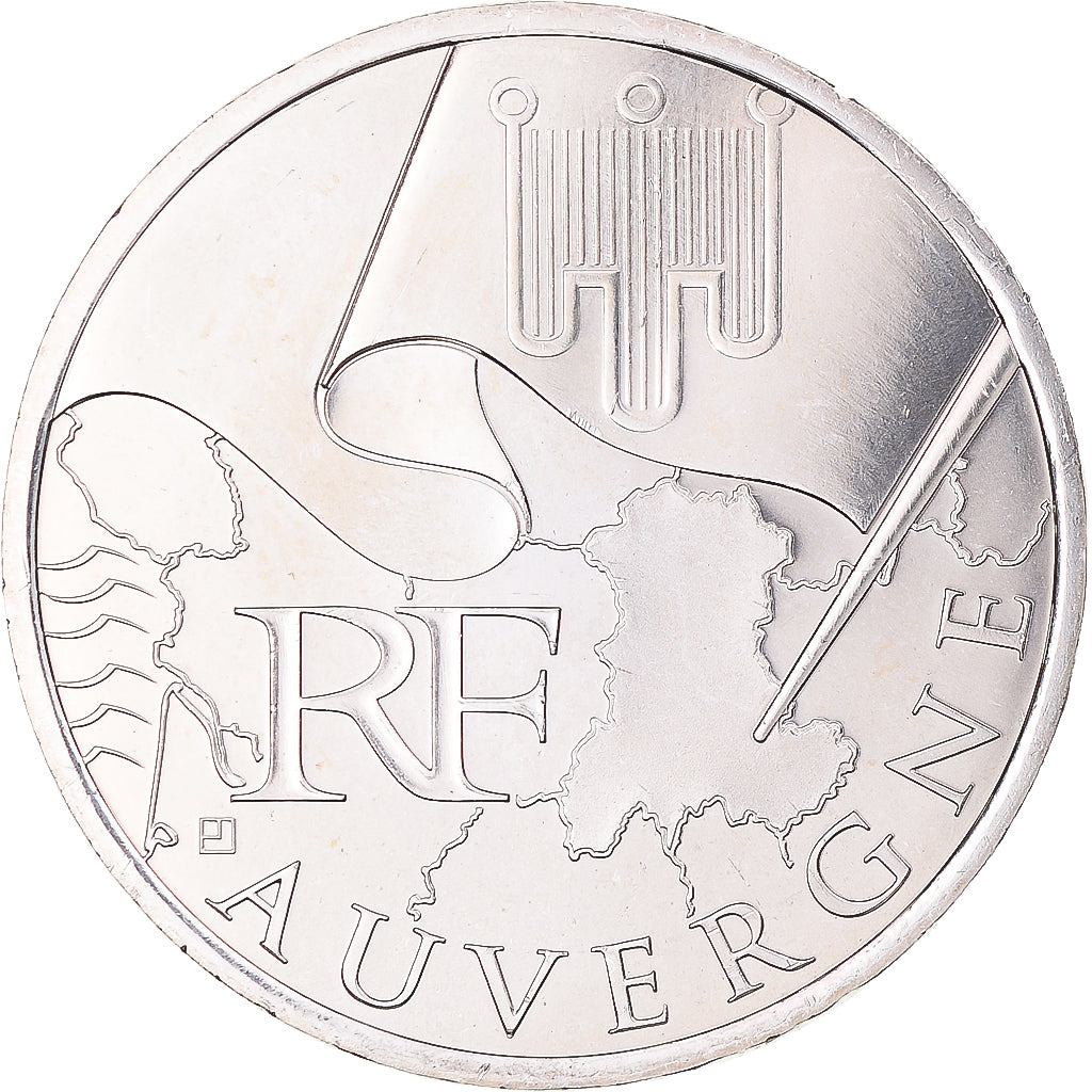 Francia, 10 Euro, Euros des régions, 2010, Monnaie de Paris, Auvergne, FDC
