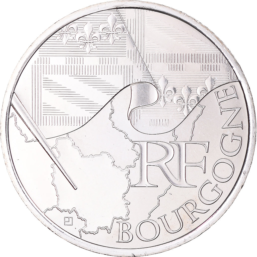 França, 10 Euro, Euros des régions, 2010, Monnaie de Paris, Bourgogne