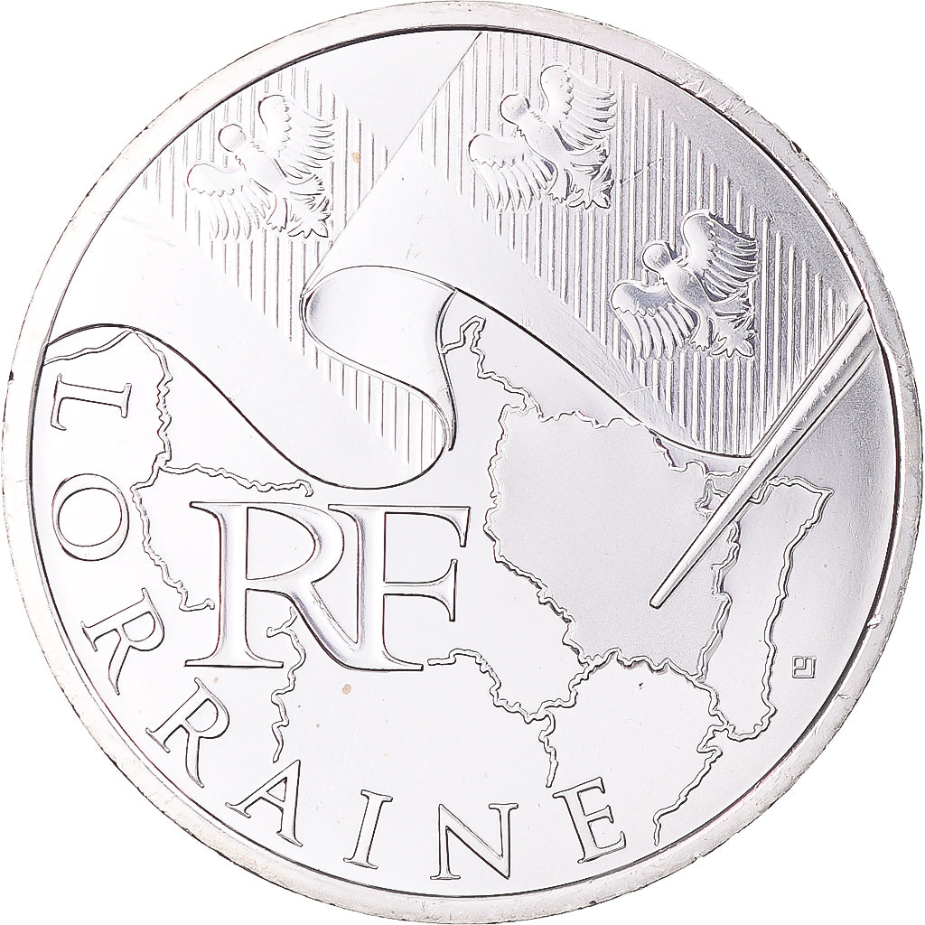 France, 10 Euro, Euros des régions, 2010, Monnaie de Paris, Lorraine, FDC