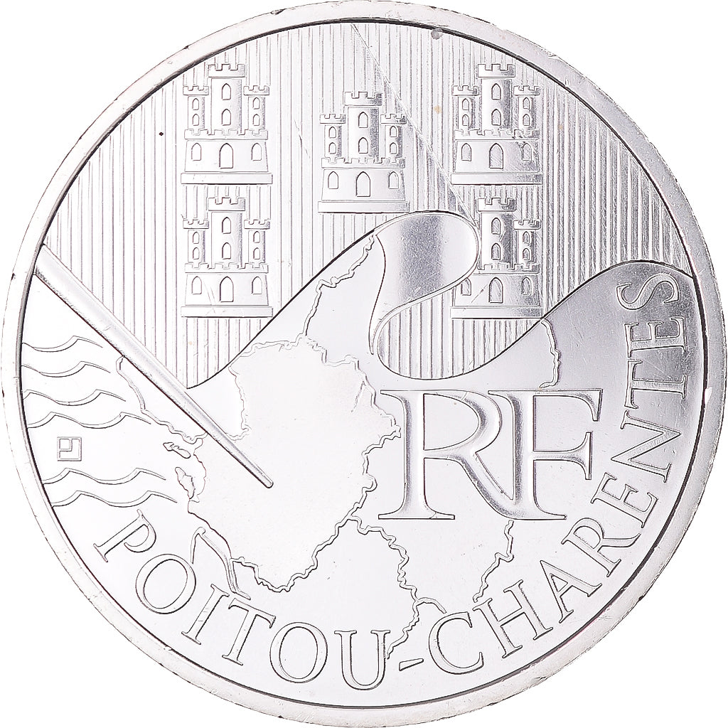 Francia, 10 Euro, Euros des régions, 2010, Monnaie de Paris, Poitou-Charente