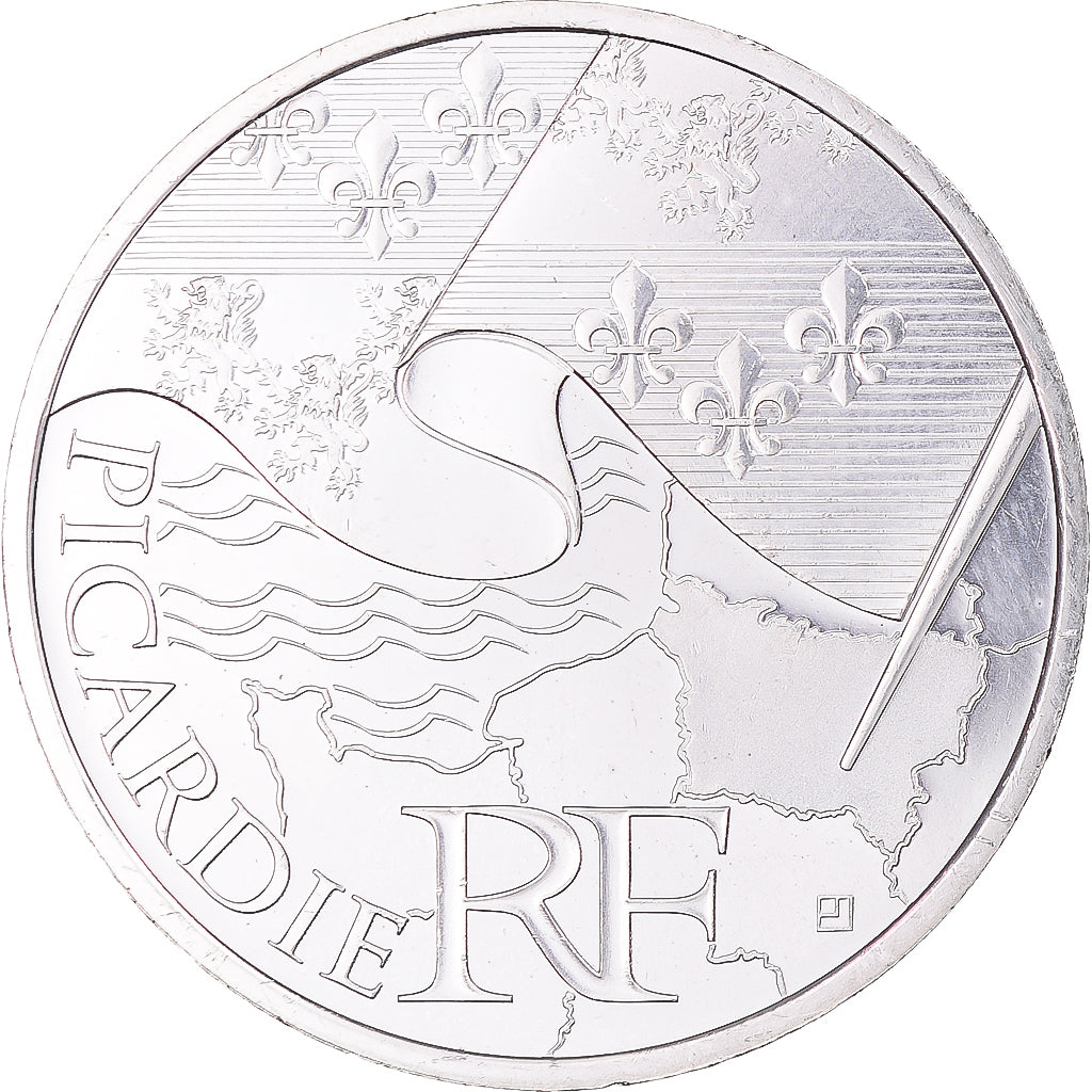 Francia, 10 Euro, Euros des régions, 2010, Monnaie de Paris, Picardie, FDC