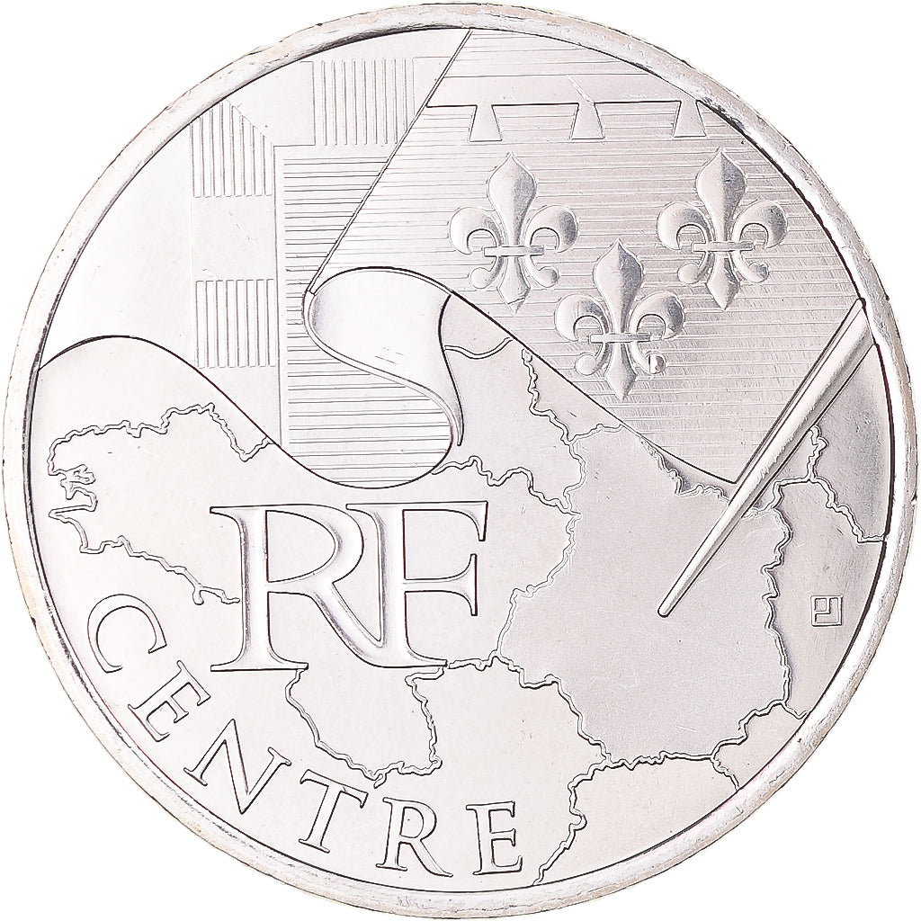 France, 10 Euro, Euros des régions, 2010, Monnaie de Paris, Centre, FDC, Argent