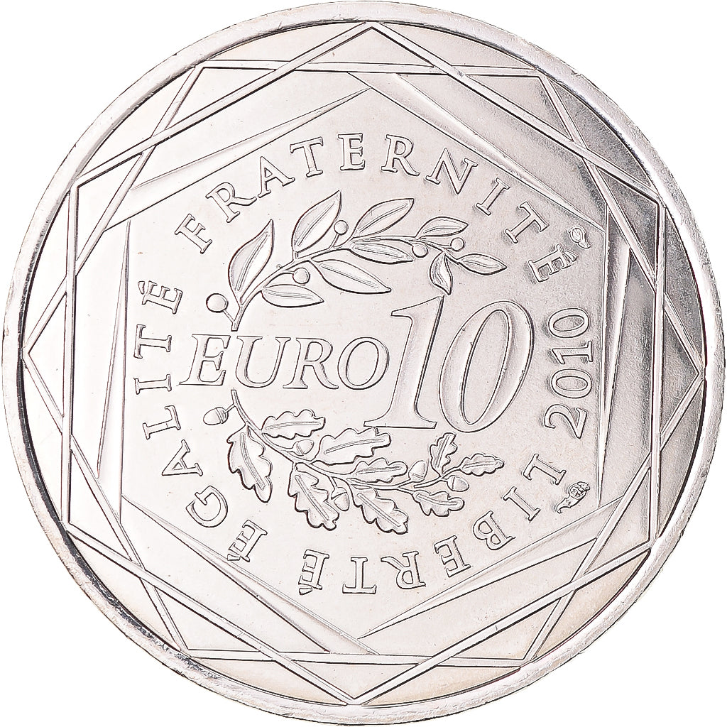 France, 10 Euro, Euros des régions, 2010, Monnaie de Paris, Centre, FDC, Argent