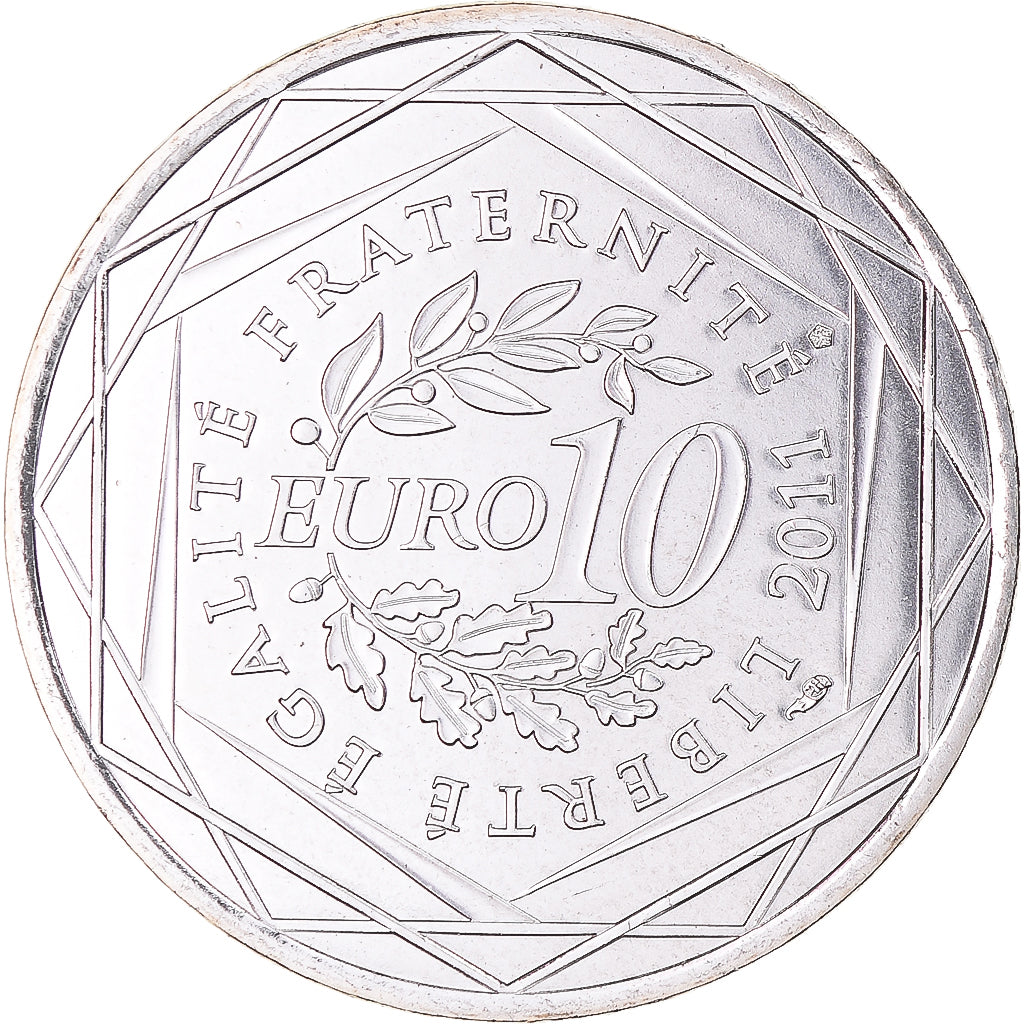 France, 10 Euro, Euros des régions, 2011, Monnaie de Paris, Bourgogne