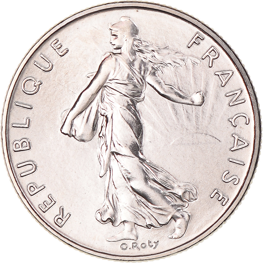 Munten, Frankrijk, Semeuse, 1/2 Franc, 1974, Paris, FDC, Nickel, KM:931.1