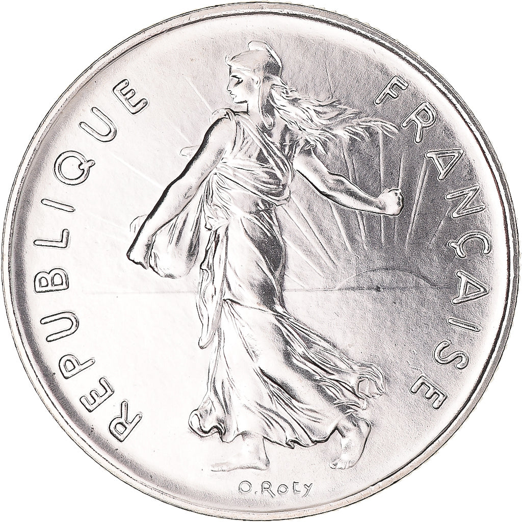 Moneta, Francja, Semeuse, 5 Francs, 1974, Paris, MS(65-70), Nikiel powlekany