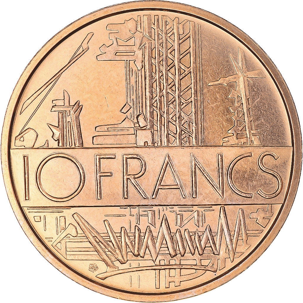 Moneda, Francia, Mathieu, 10 Francs, 1974, FDC, Níquel - latón, KM:940