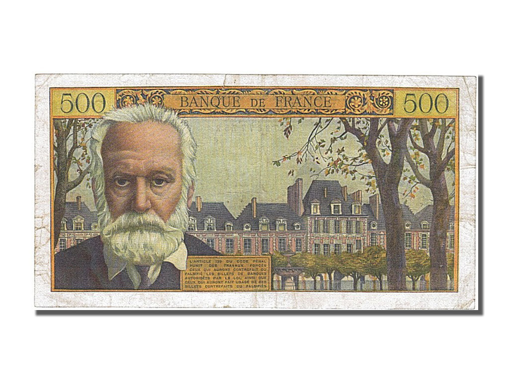 France, 500 Francs, 500 F 1954-1958 ''Victor Hugo'', 1958, KM #133b,...