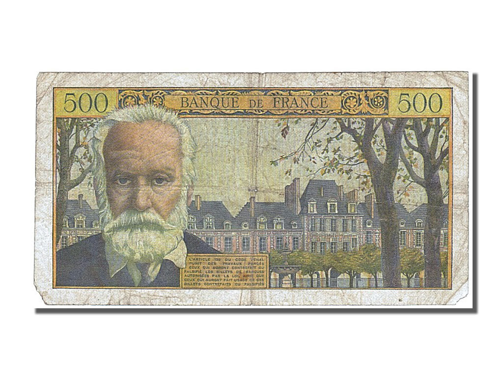 France, 500 Francs, 500 F 1954-1958 ''Victor Hugo'', 1958, KM #133b,...
