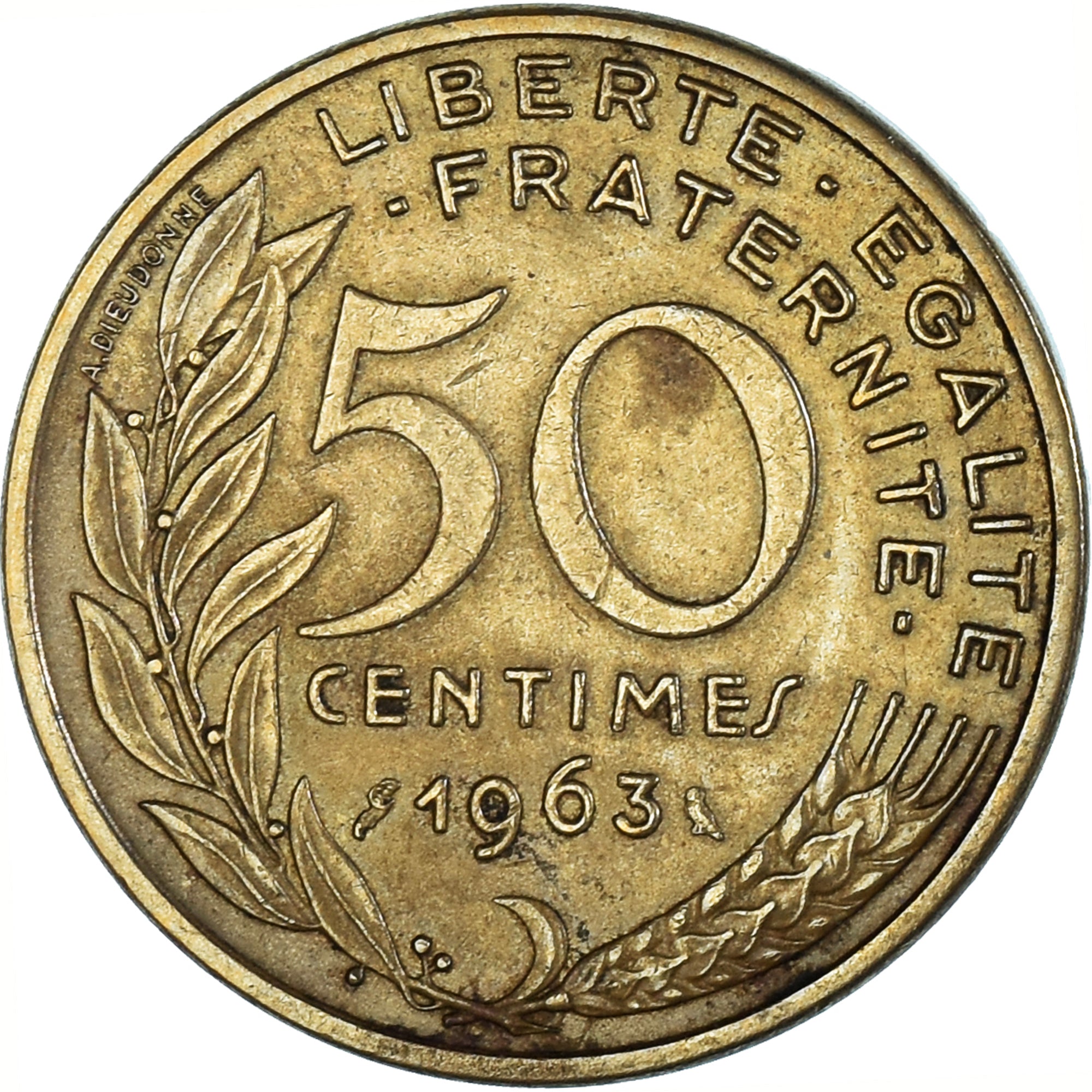 Münze, Frankreich, Marianne, 50 Centimes, 1963, VZ, Aluminum-Bronze, KM:939.2