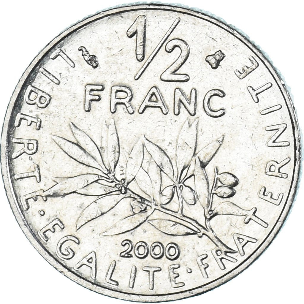 Monnaie, France, Semeuse, 1/2 Franc, 2000, Paris, SUP+, Nickel, KM:931.1