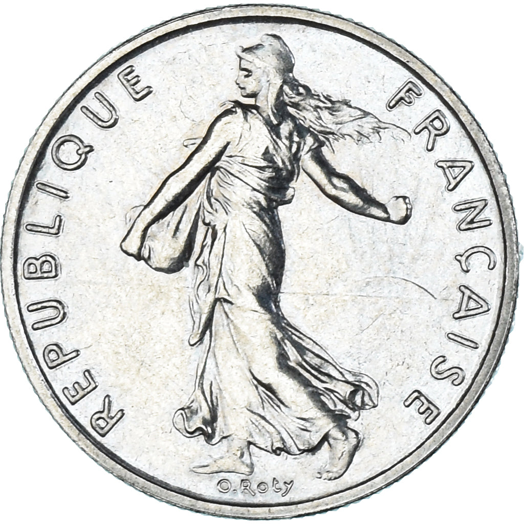Munten, Frankrijk, Semeuse, 1/2 Franc, 1990, Paris, FDC, Nickel, KM:931.1