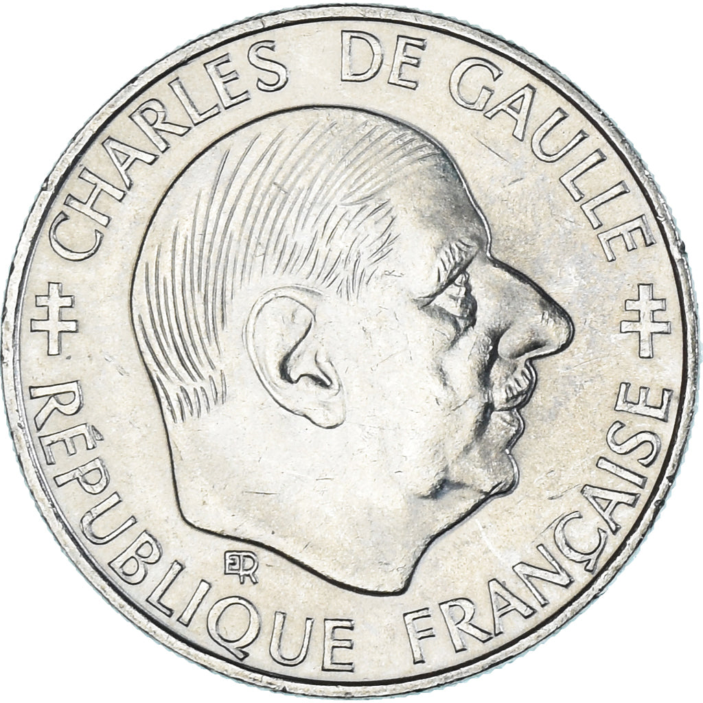 Moneta, Francja, Charles de Gaulle, Franc, 1988, Paris, AU(55-58), Nikiel