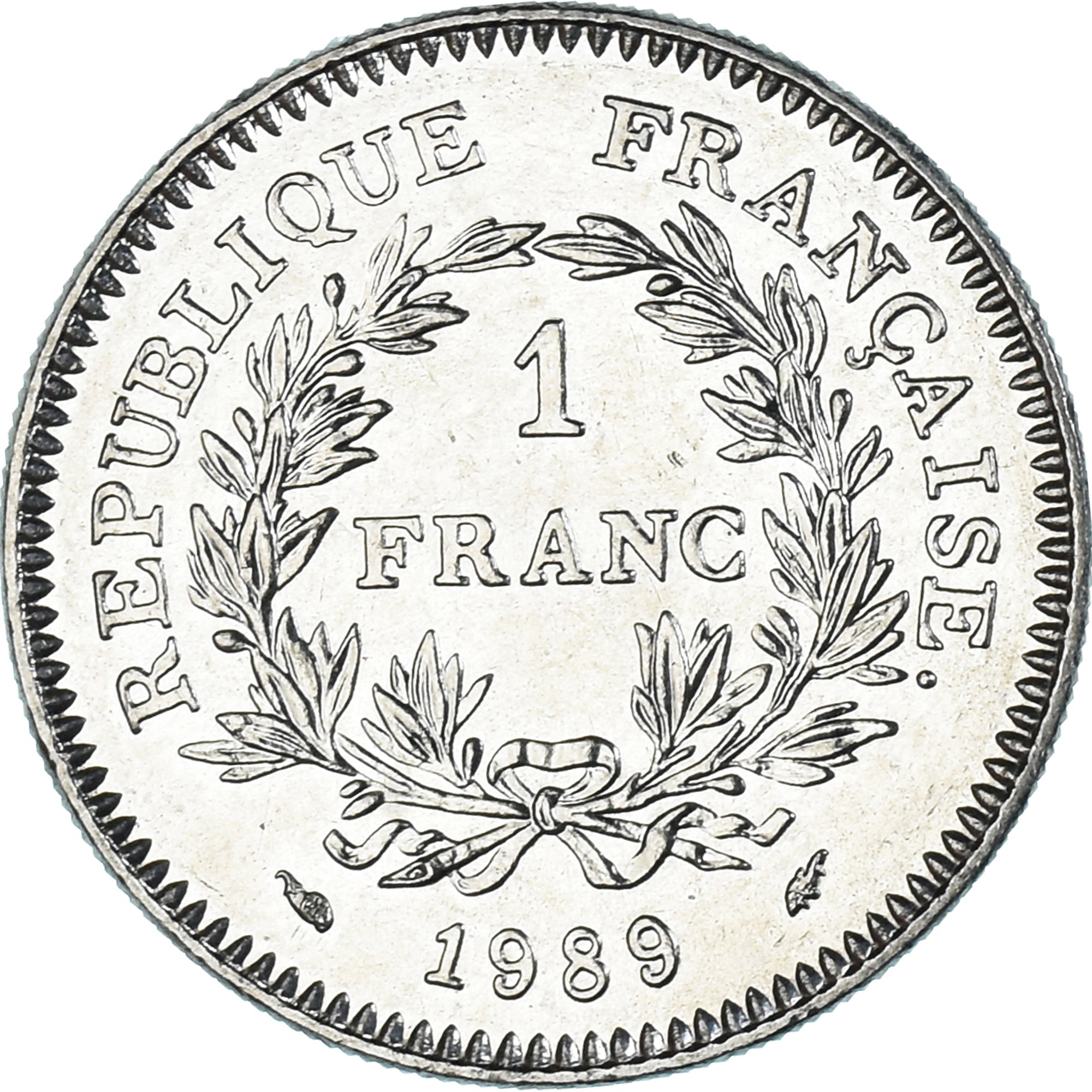 Coin, France, États généraux, Franc, 1989, AU(55-58), Nickel, KM:967