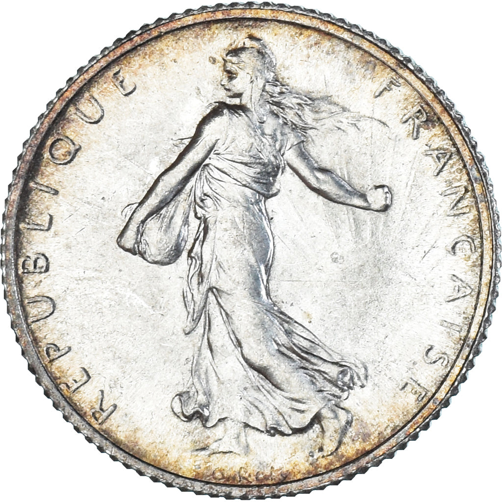 Monnaie, France, Semeuse, Franc, 1918, Paris, Belle patine, SPL, Argent