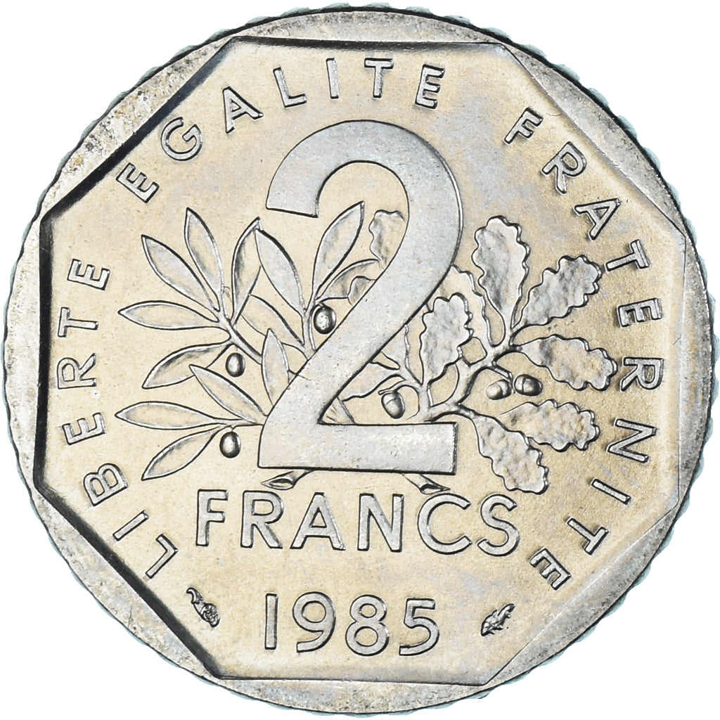 Munten, Frankrijk, Semeuse, 2 Francs, 1985, UNC, Nickel, KM:942.1