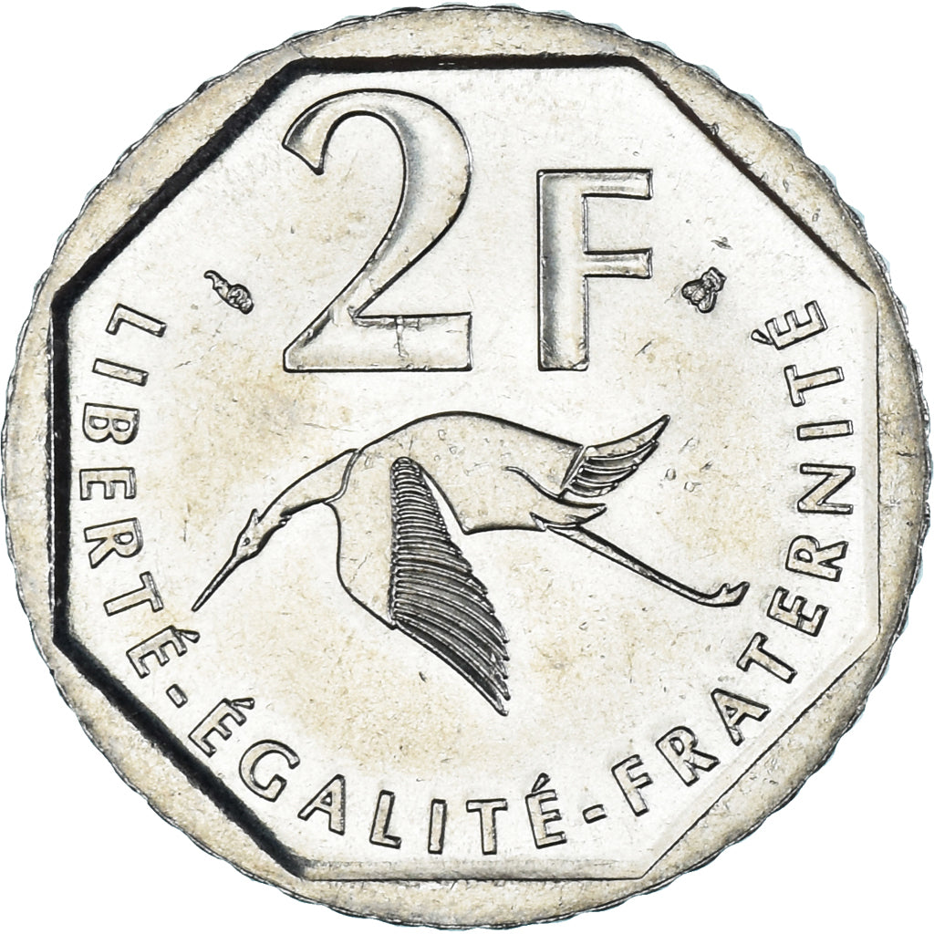 Coin, France, Guynemer, 2 Francs, 1997, MS(60-62), Nickel, KM:1187