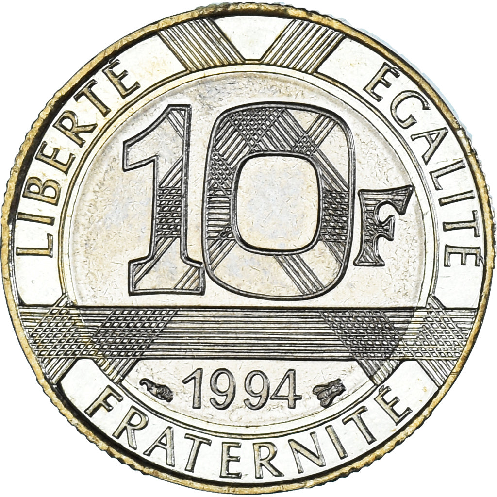 Moneda, Francia, Génie, 10 Francs, 1994, SC, Aluminio - bronce, KM:964.2