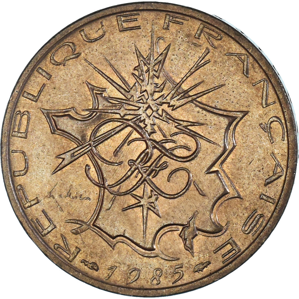 Moneda, Francia, Mathieu, 10 Francs, 1985, Tranche A, EBC+, Níquel - latón
