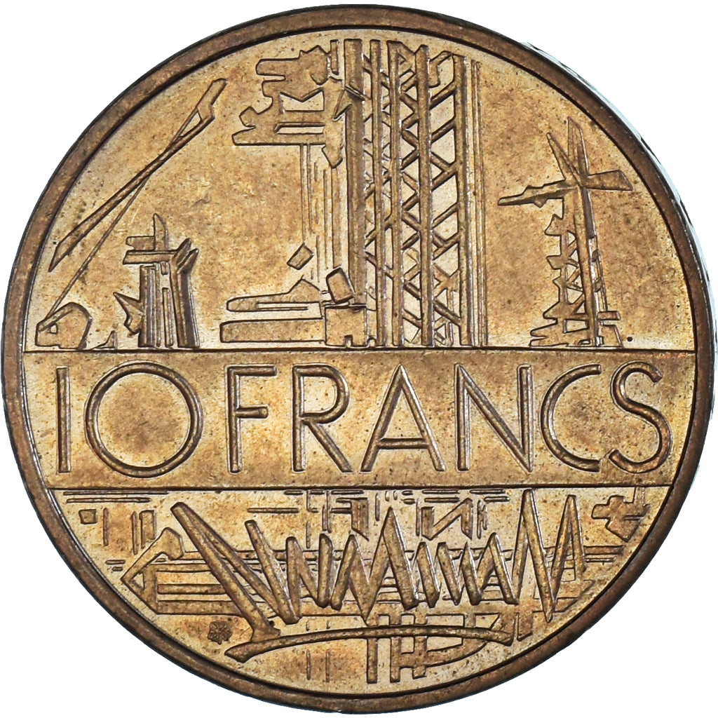 Moneda, Francia, Mathieu, 10 Francs, 1985, Tranche A, EBC+, Níquel - latón