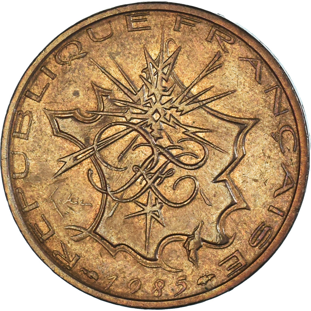 Coin, France, Mathieu, 10 Francs, 1985, Tranche B, MS(60-62), Nickel-brass