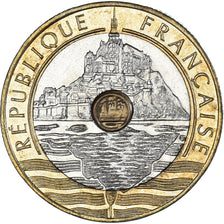Moneta, Francia, Mont Saint Michel, 20 Francs, 1992, SPL, Tri-metallico