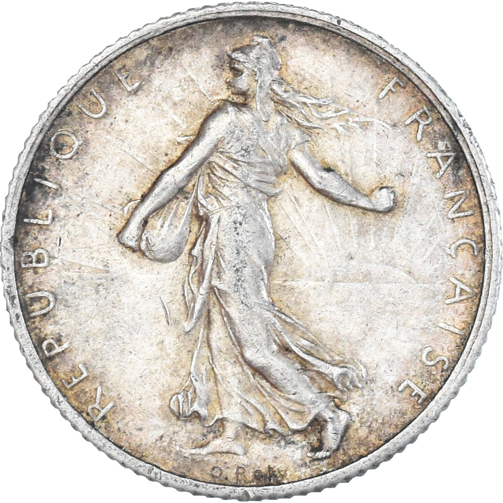 Coin, France, Semeuse, Franc, 1919, Paris, AU(55-58), Silver, KM:844.1